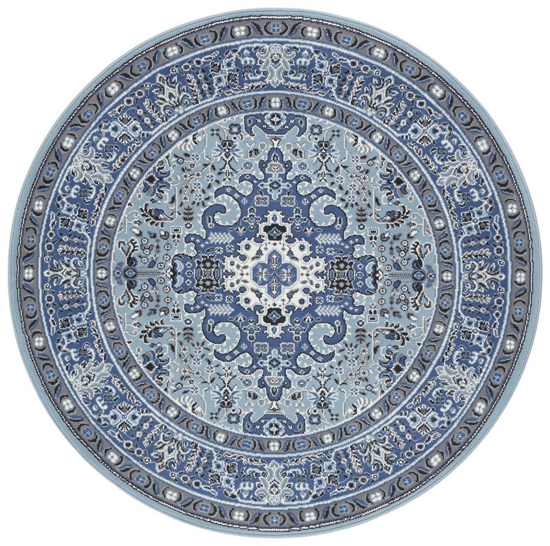 Kruhový koberec Mirkan 104438 Skyblue - 160x160 (priemer) kruh cm Nouristan - Hanse Home koberce 