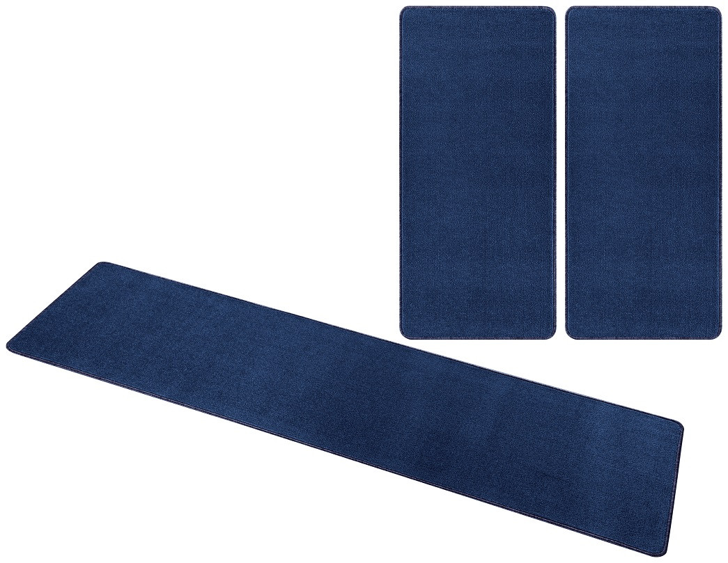 Kobercová sada Nasty 104447 darkblue - 3 diely: 70x140 cm (2x), 70x240 cm (1x) cm Hanse Home Collection koberce 