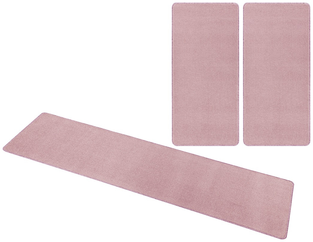 Kobercová sada Nasty 104446 Light-Rose - 3 diely: 70x140 cm (2x), 70x240 cm (1x) cm Hanse Home Collection koberce 