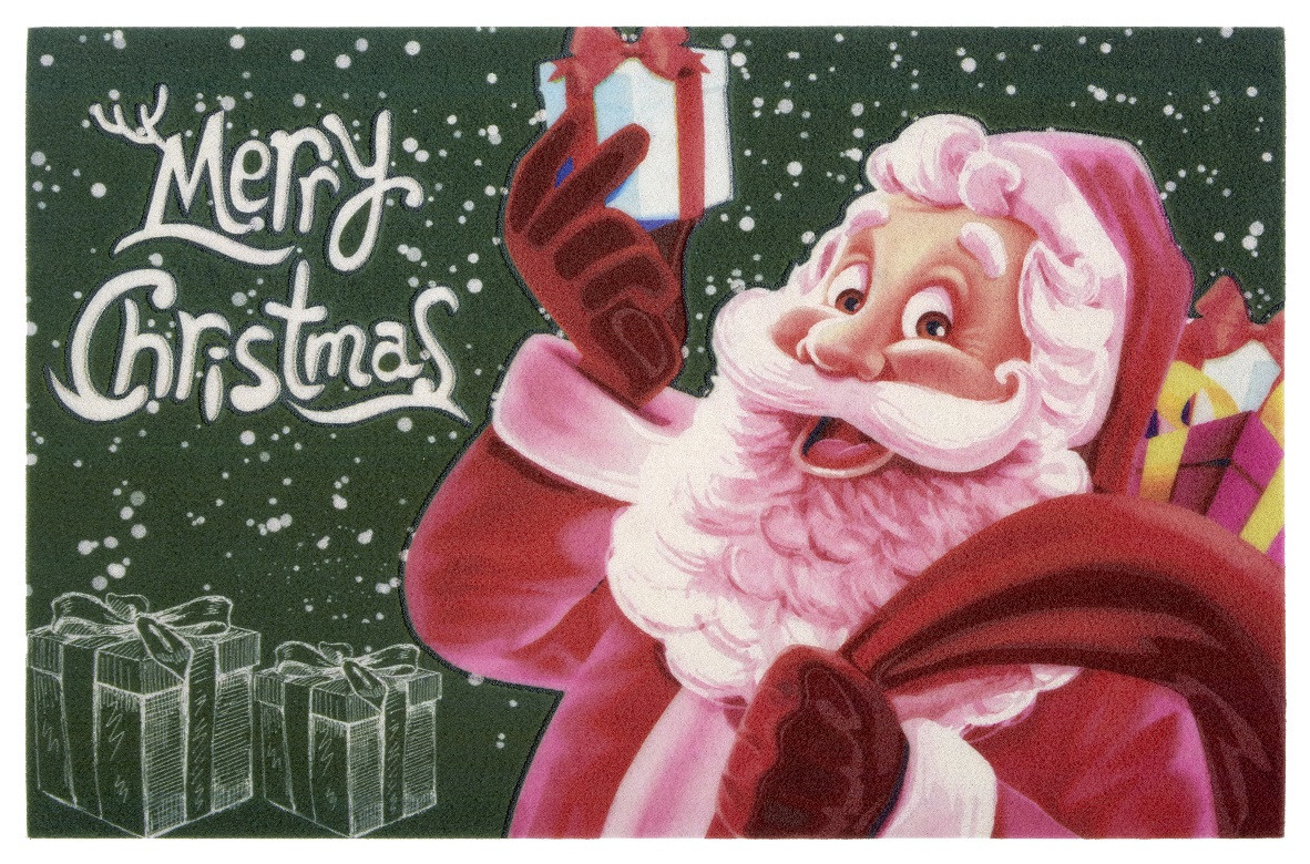 Protišmyková rohožka Merry Christmas 104693 multicolor – na von aj na doma - 45x70 cm Mujkoberec Original 
